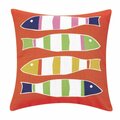 Puesta En Escena 20 x 20 in. Picketfish Orange Digital Printed Polyester Filler Pillow PU3121483